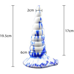 F*CK MY COLOR Plug Couleur Unicorn 18 x 6cm Bleu-Blanc